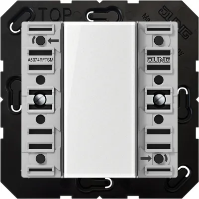 JUNG KNX Funk-Wandsender-Modul 4fach A5074RFTSM | RF | Aufputz | Taster | LED-Status | Kunststoff | inkl. Abdeckung