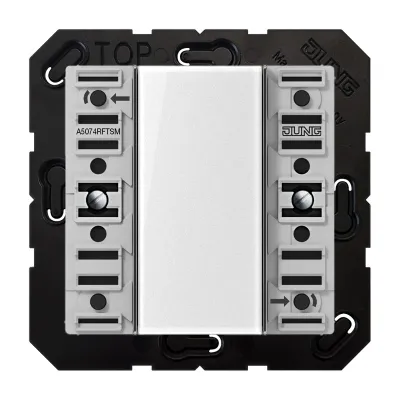 JUNG KNX Funk-Wandsender-Modul 4fach A5074RFTSM | RF | Aufputz | Taster | LED-Status | Kunststoff | inkl. Abdeckung