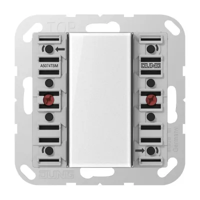 JUNG KNX Tastsensor-Modul A5074TSM | 4fach | Unterputz | integrierter Busankoppler | LED-Anzeige | Kunststoff | perlmutt