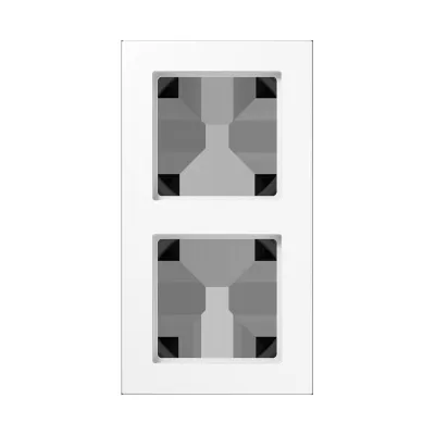 JUNG Rahmen 2-fach A 5582 HBF WW | Unterputz Einbaurahmen 28mm | waagerecht & senkrecht | Thermoplast | alpinweiß