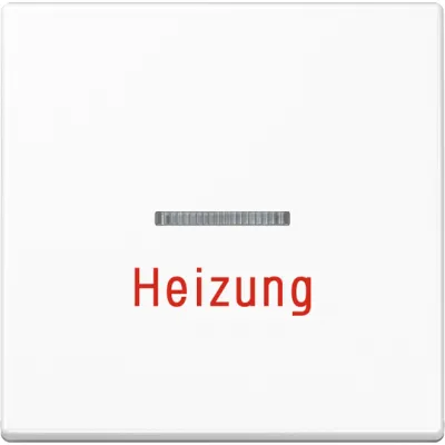 JUNG Wippe Heizung A590HWW | Kontrollschalter Serie A500 | Lichtleiter | IP44 | Duroplast | alpinweiß