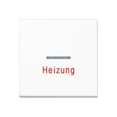 JUNG Wippe Heizung A590HWW | Kontrollschalter Serie A500 | Lichtleiter | IP44 | Duroplast | alpinweiß