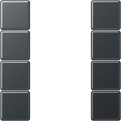 JUNG Tastensatz 4fach komplett A504TSAANM | Tastsensor Modul AS/A | Bussystem geeignet | anthrazit matt