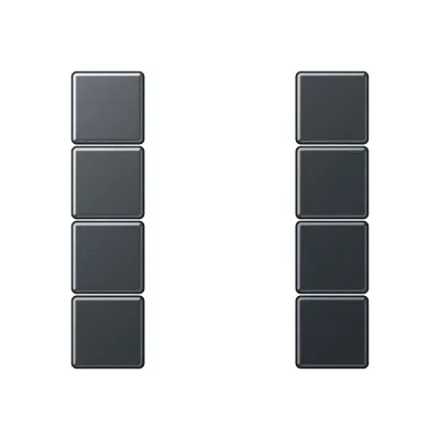JUNG Tastensatz 4fach komplett A504TSAANM | Tastsensor Modul AS/A | Bussystem geeignet | anthrazit matt