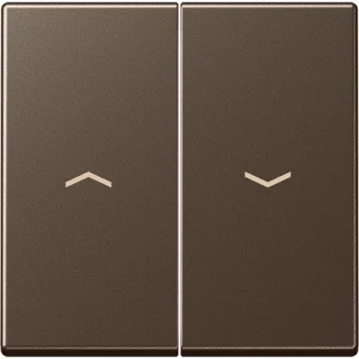 JUNG Wippe A595PMO für Jalousieschalter/Taster | Pfeilsymbole | zweiteilig | Duroplast glänzend | mokka | IP44