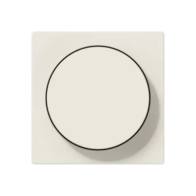 JUNG Abdeckung mit Drehknopf A1740 | Dimmer Ersatzteil | Duroplast Kunststoff | glänzend | weiß RAL1013 | 55x55 mm