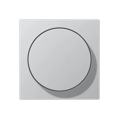 JUNG Abdeckung mit Drehknopf A 1740 AL | Dimmer Zubehör | Kunststoff Duroplast matt | Klemmbefestigung | aluminium