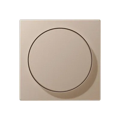JUNG Abdeckung mit Drehknopf A 1740 CH | Dimmer Einsatz | Kunststoff Duroplast matt | champagner RAL 1013 | 55x55 mm