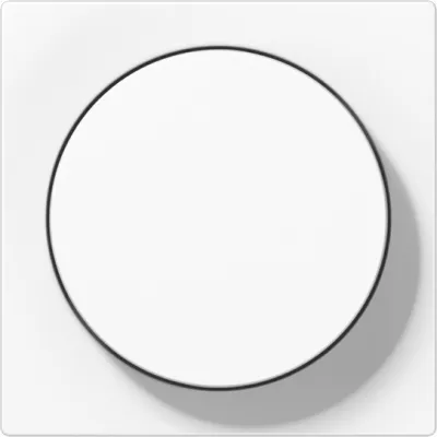 JUNG Abdeckung mit Drehknopf A1740WW | Dimmer Ersatzteil | Duroplast | glänzend | IP20 | 55x55 mm | alpinweiß RAL 9016