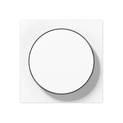 JUNG Abdeckung mit Drehknopf A1740WW | Dimmer Ersatzteil | Duroplast | glänzend | IP20 | 55x55 mm | alpinweiß RAL 9016