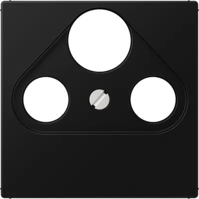 JUNG Abdeckung A561BFPLSATSWM für SAT-TV-Steckdose | Zentralplatte | Thermoplast matt | 55x55 mm | graphitschwarz