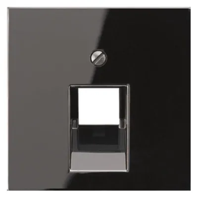 JUNG Abdeckung für UAE/IAE-Dose A569-1BFPLUASW | 1x8-polig | Thermoplast | 55x55mm | glänzend | schwarz