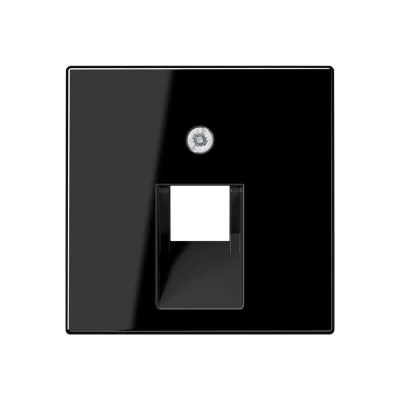 JUNG Abdeckung für UAE/IAE-Dose A569-1BFPLUASW | 1x8-polig | Thermoplast | 55x55mm | glänzend | schwarz