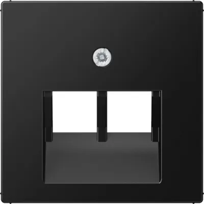 JUNG Abdeckung A569-2BFPLUASWM für IAE/UAE Anschlussdose | 2-fach | Thermoplast | 55x55 mm | graphitschwarz matt