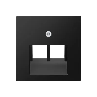 JUNG Abdeckung A569-2BFPLUASWM für IAE/UAE Anschlussdose | 2-fach | Thermoplast | 55x55 mm | graphitschwarz matt