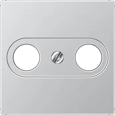 Jung Abdeckung für Antennendose A561PLTVAL | Zentralplatte Koax TV-Radio | Duroplast lackiert | Aufputz | Aluminium