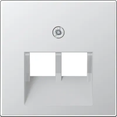 JUNG Abdeckung A569-2BFPLUAAL | 2-fach UAE/IAE Cat. 5e/6 | bruchsicher | Schraubbefestigung | Aluminium