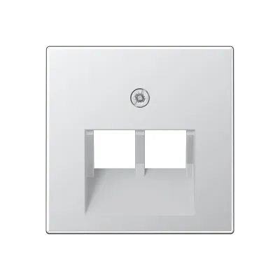 JUNG Abdeckung A569-2BFPLUAAL | 2-fach UAE/IAE Cat. 5e/6 | bruchsicher | Schraubbefestigung | Aluminium