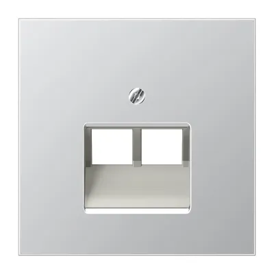 JUNG Abdeckung für IAE/UAE-Dose AL2969-2UA | 2-fach | Cat.5e/Cat.6 | Aluminium matt | Aufputz | Schraubbefestigung