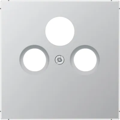 JUNG Abdeckung SAT-TV-Dose | Zentralplatte | Aluminium matt | 70x70mm | halogenfrei | silber