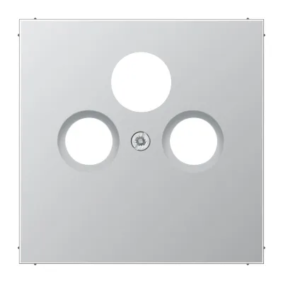 JUNG Abdeckung SAT-TV-Dose | Zentralplatte | Aluminium matt | 70x70mm | halogenfrei | silber