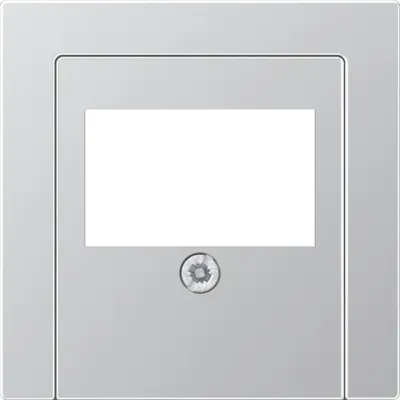JUNG Abdeckung TAE-Dose A569PLTAL | Zentralplatte für TAE-Anschluss | Duroplast lackiert | Aluminium | 55x55 mm