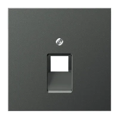 JUNG Abdeckung IAE/UAE-Anschlussdose AL2969-1UAAN | 1-fach Cat.5e/Cat.6 passend | Aluminium matt lackiert | anthrazit