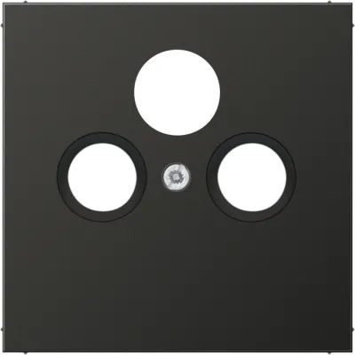 JUNG Abdeckung AL2990SATAN | SAT-TV-Steckdose | Aluminium matt lackiert | 70x70 mm | Schraubbefestigung | anthrazit