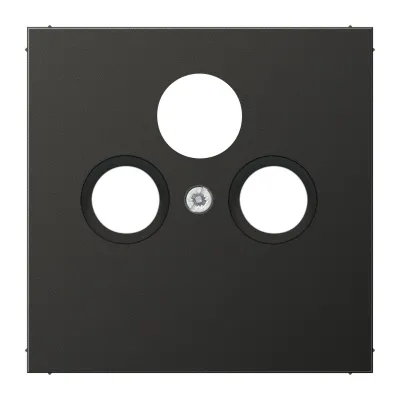 JUNG Abdeckung AL2990SATAN | SAT-TV-Steckdose | Aluminium matt lackiert | 70x70 mm | Schraubbefestigung | anthrazit