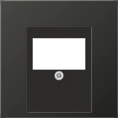 JUNG Abdeckung TAE-Anschlussdose | AL2969TAN | Aluminium anthrazit | 70x70mm | Schraubbefestigung | halogenfrei