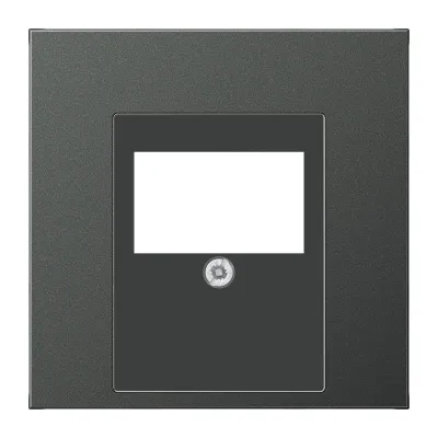 JUNG Abdeckung TAE-Anschlussdose | AL2969TAN | Aluminium anthrazit | 70x70mm | Schraubbefestigung | halogenfrei