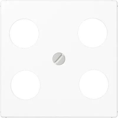 JUNG Abdeckung SAT-TV 4-Loch | A561-4SAT1WW | Duroplast | alpinweiß | passend für Hirschmann Steckdose