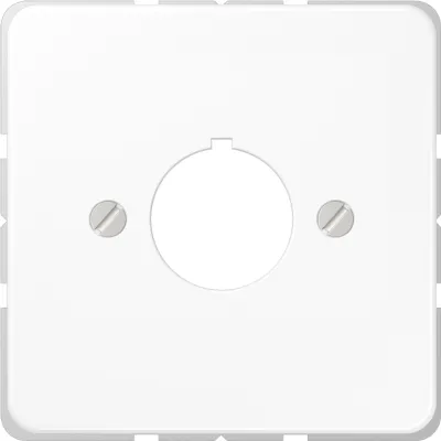 JUNG Abdeckung für Befehlsgeräte CD564WW | 22,5 mm Ø | mit Tragring | Schraubbefestigung | Duroplast | alpinweiß