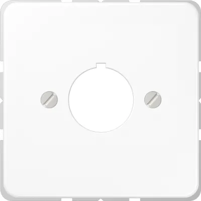 JUNG Abdeckung für Befehlsgeräte CD564WW | 22,5 mm Ø | mit Tragring | Schraubbefestigung | Duroplast | alpinweiß