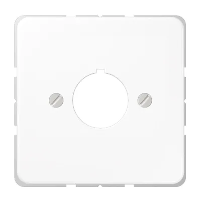 JUNG Abdeckung für Befehlsgeräte CD564WW | 22,5 mm Ø | mit Tragring | Schraubbefestigung | Duroplast | alpinweiß