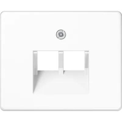 JUNG Abdeckung SL569-2UAWW für IAE/UAE-Dose Cat. 5e/6 | 2x8-polig | Aluminium lackiert | Aufputz | alpinweiß