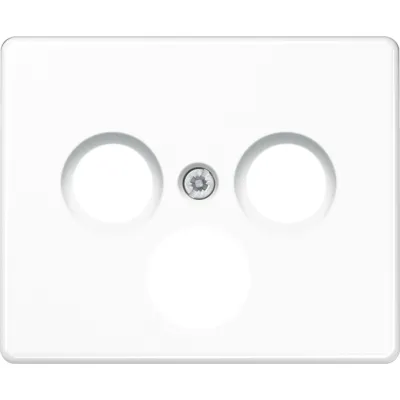 JUNG Abdeckung SAT-TV SL561SATWW | 3-fach Antennendose | Aluminium lackiert | alpinweiß | glänzend | Schraubbefestigung