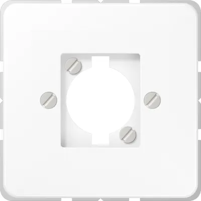 JUNG Abdeckung CD568-1WW | XLR Lautsprecher-Steckverbinder | Duroplast | 67x67mm | alpinweiß