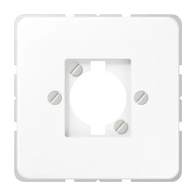 JUNG Abdeckung CD568-1WW | XLR Lautsprecher-Steckverbinder | Duroplast | 67x67mm | alpinweiß