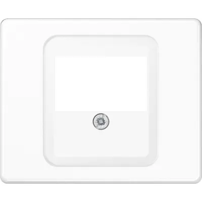 Jung Abdeckung TAE SL569TWW | für TAE-Anschlussdose | Aluminium lackiert | alpinweiß glänzend | RAL 9010