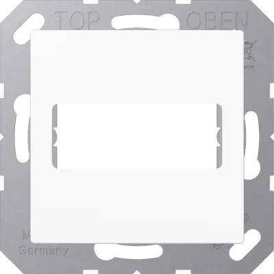 JUNG Abdeckung mit Tragring A594-1915WW | für D-Sub Steckverbinder 9/15-polig | Thermoplast glänzend | alpinweiß