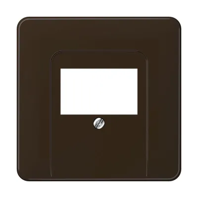 JUNG Abdeckung TAE-Anschlussdose | CD569TBR CD 500 | braun RAL 8022 | glänzend | Schraubbefestigung | halogenfrei