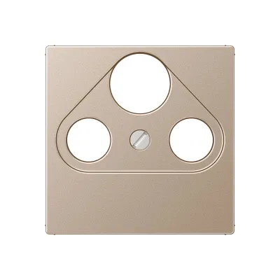 JUNG Abdeckung SAT-TV-Steckdose A561PLSATCH | Zentralplatte | Duroplast glänzend | bruchsicher | champagner