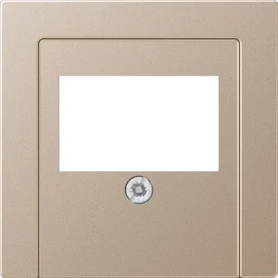 JUNG Abdeckung für TAE-Anschlussdose A569PLTCH | Zentralplatte | Duroplast glänzend | Schraubbefestigung | champagner