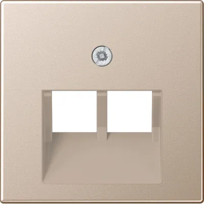 JUNG Abdeckung A569-2BFPLUACH 2-fach | bruchsicher | Schraubbefestigung | Thermoplast glänzend | champagner