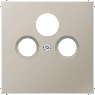 JUNG Abdeckung SAT-TV-Steckdose | Edelstahl matt | 70x70mm | Schraubbefestigung | LS-Serie