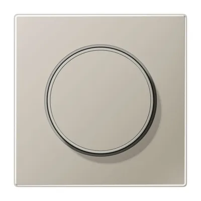 JUNG Abdeckung für Drehdimmer ES 1740 | Drehknopf | Edelstahl matt | Serie LS | 70x70 mm | Klemmbefestigung