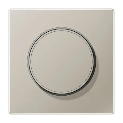 JUNG Abdeckung für Drehdimmer ES 1740 | Drehknopf | Edelstahl matt | Serie LS | 70x70 mm | Klemmbefestigung