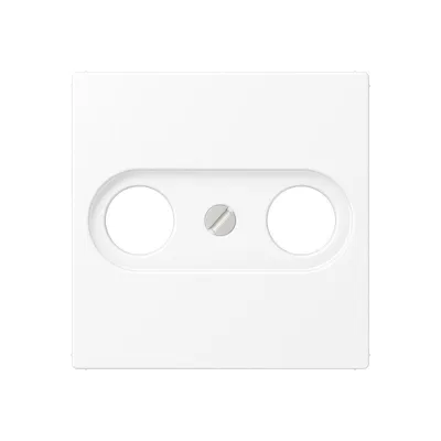 JUNG Abdeckung Antennen-Steckdose A561BFPLTVWWM | Zentralplatte | Thermoplast matt | schneeweiß | 55x55mm