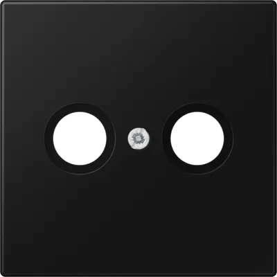 JUNG Abdeckung für Antennensteckdose LS990TVSWM | Universal passend DIN 45330 | Thermoplast matt | 70x70 mm | schwarz